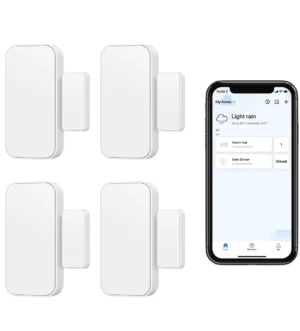 1/2/3/4pcs BroadLink DS4 Wireless Smart Security Window Door Sensor Compatible with Alexa and Google Home(S3 HUB required))