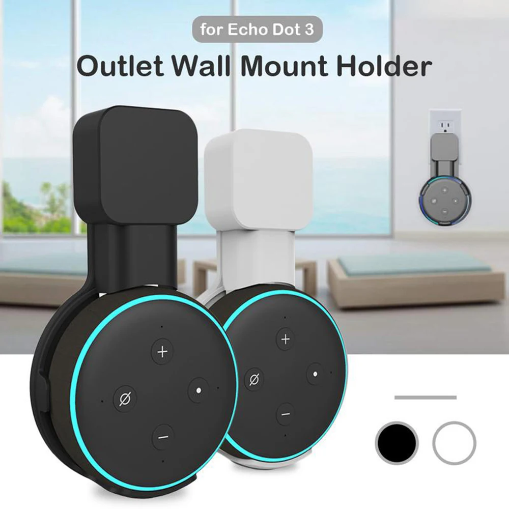 Outlet Wall Mount Stand Hanger For Amazon Alexa Echo Dot 3rd Gen Holder Case Plug In Bedroom Speaker Accessories 1